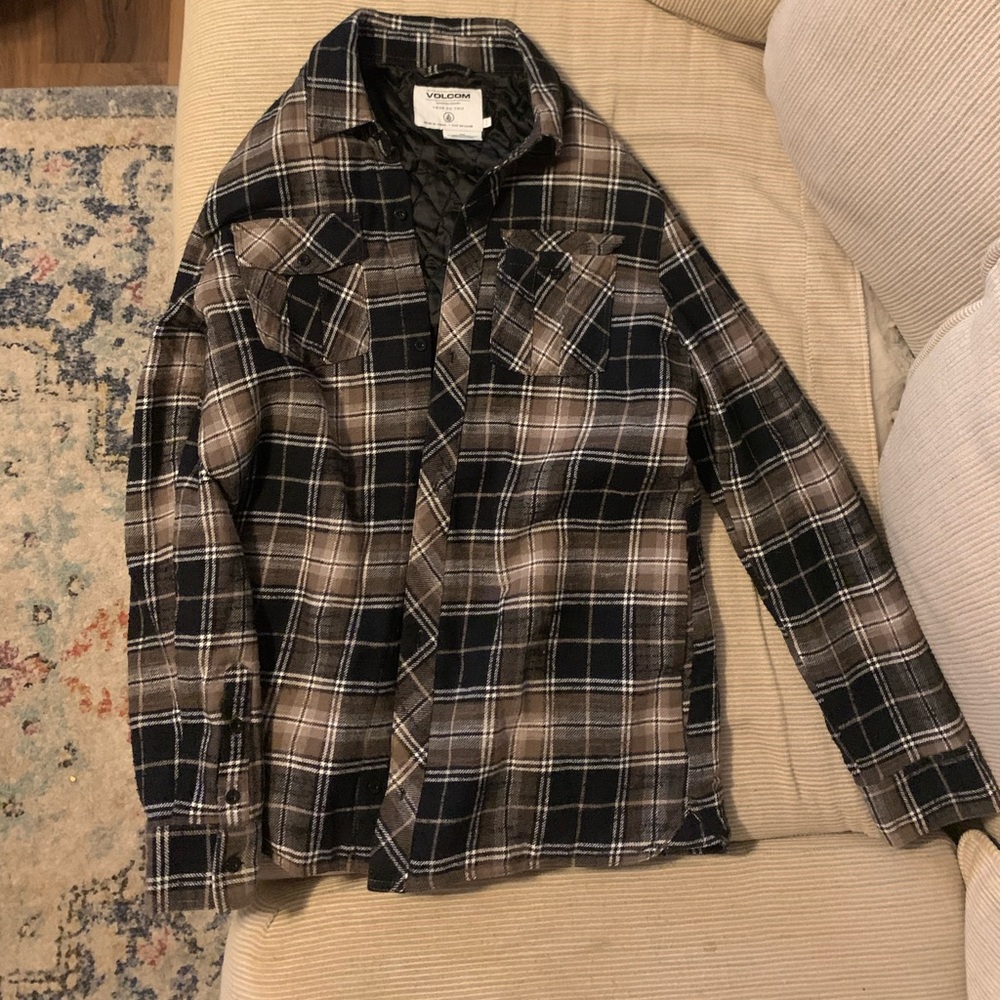 Volcom Men’s Small Fleece-Lined Flannel Jacket